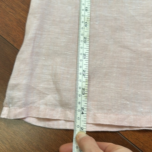 Joie Women’s 100% Linen Quarter Sleeve Pink Blouse Large - Picture 6 of 6